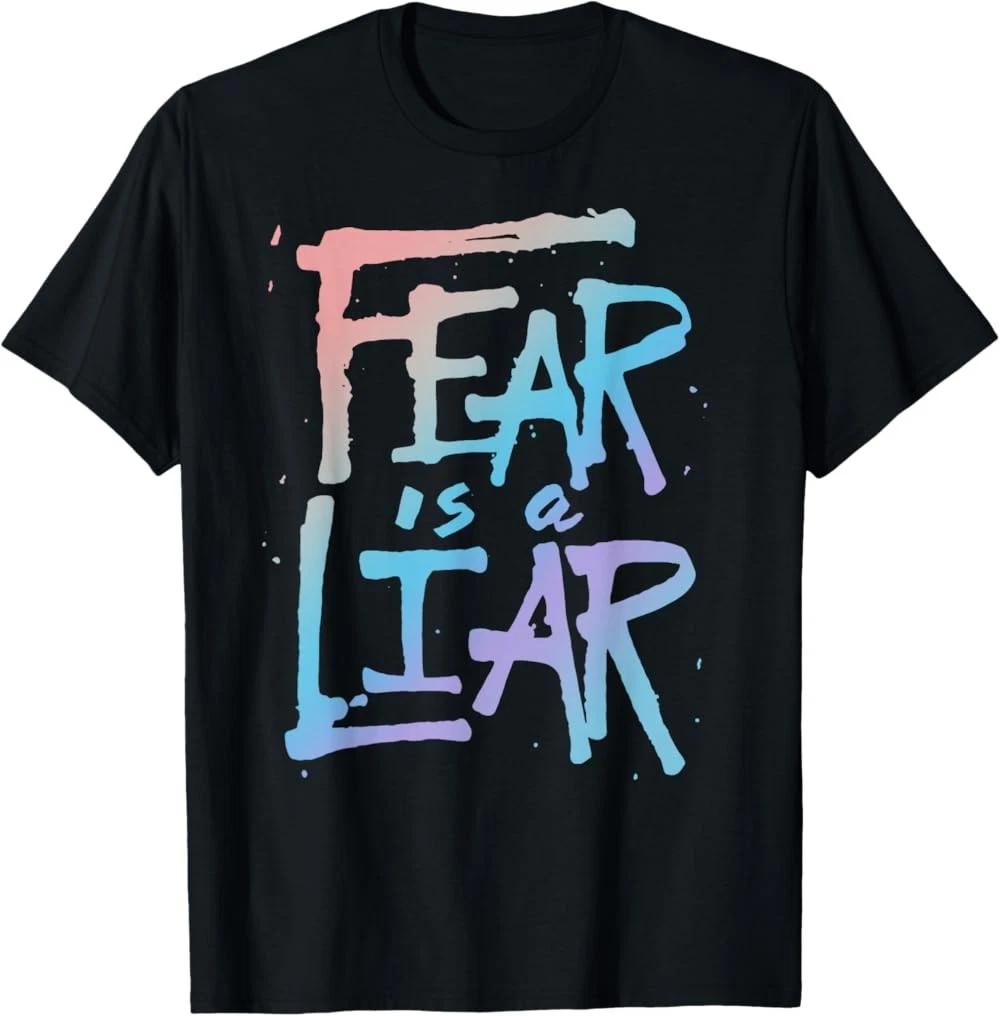 RARE! Fear is a Liar - Inspirational Christian Faith Believer T-Shirt S