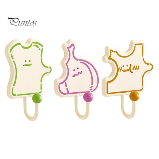 Durable Hooks for Kitchen Organization Cartoon Puzzle Key Hook, Heavy Duty Traceless Plastic Wall Hanger, Mounted Storage Keys Space Saving