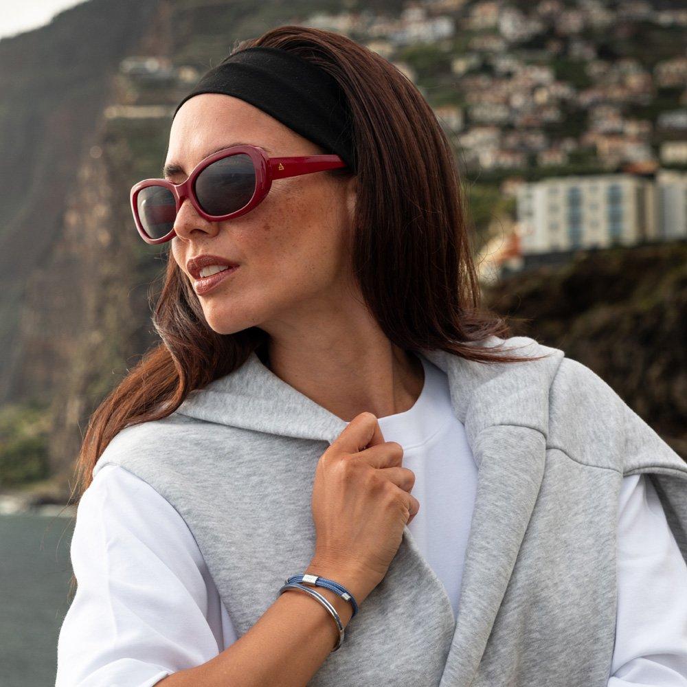 (Women's) Pig & Hen Little Louise Bracelet - Indigo Purple X Silver