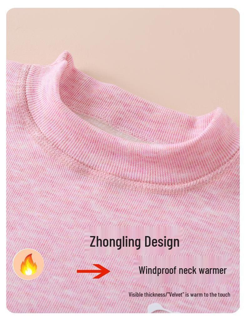 Kids' Thick Cashmere Thermal Set: Warm Underwear for Boys and Girls - Autumn/Winter Pajamas