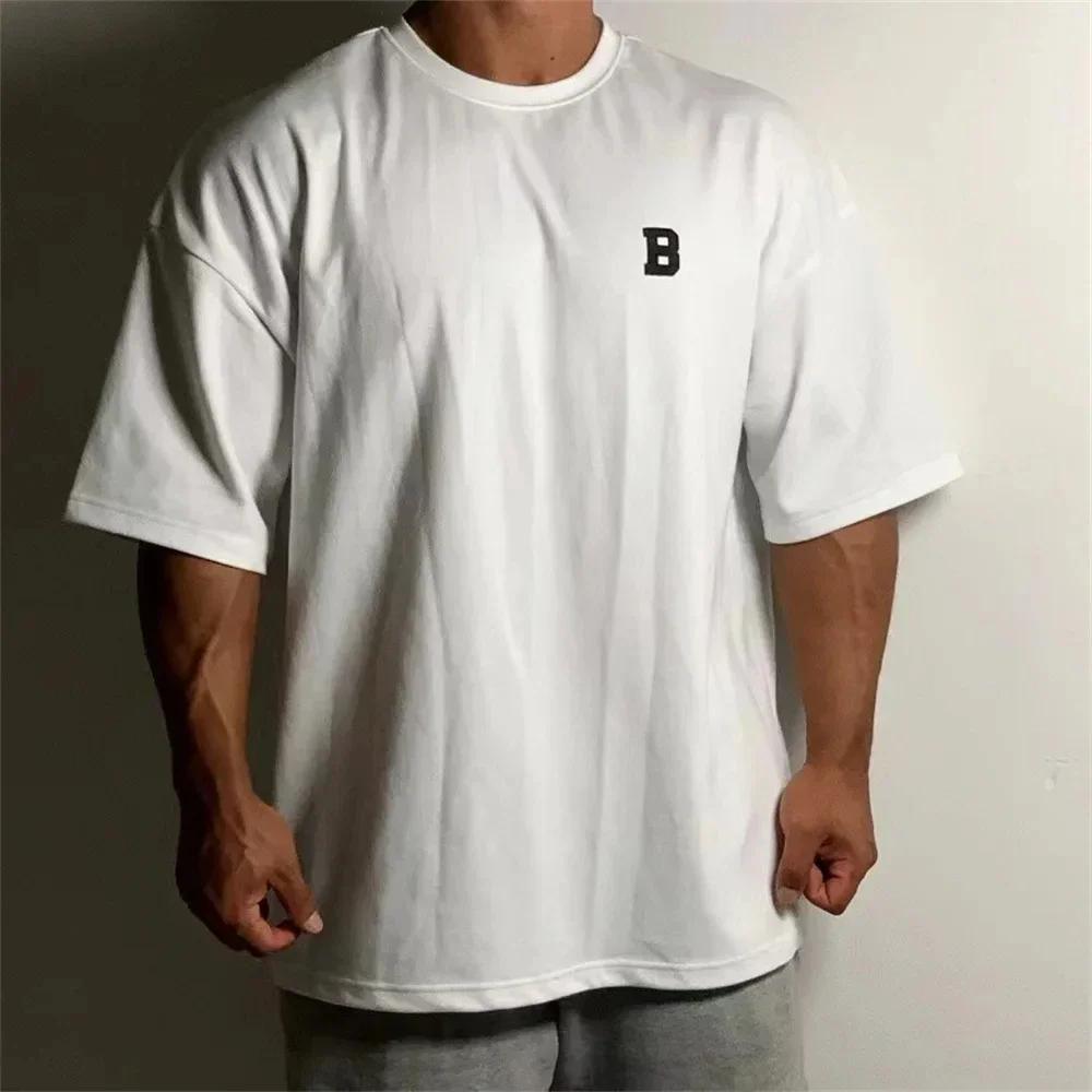 100% Cotton New Summer Mens T Shirt Solid T Shirt Mens Oversized Five Half Short Sleeve Casual Cotton Mens Streetwear Top Tees