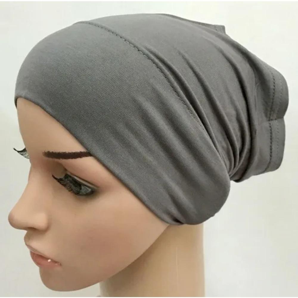 Soft Modal Inner Hijab Caps Muslim Stretch Turban Cap Islamic Underscarf Bonnet Hat Female Headband Turbante Mujer 2020