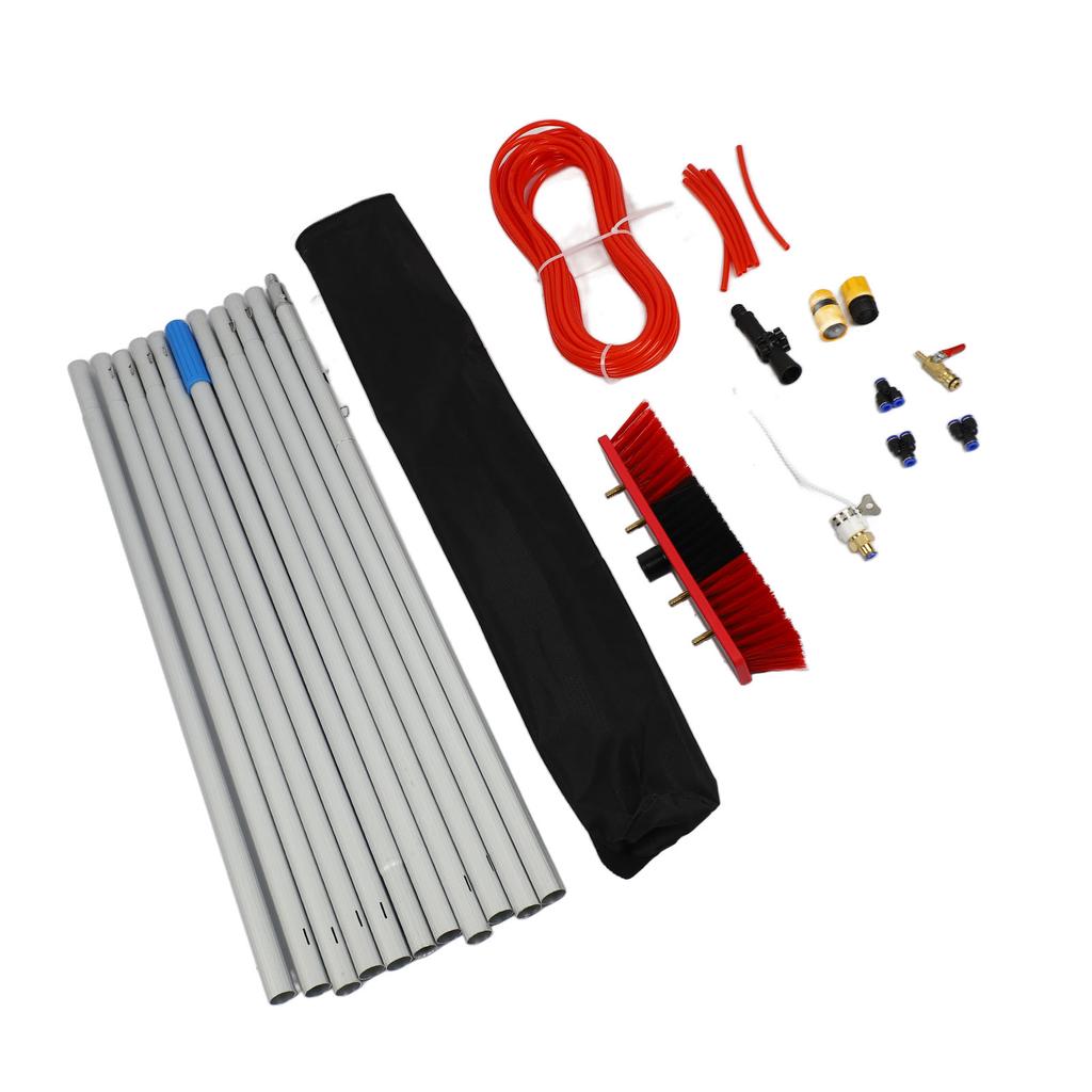 Solar Panel Cleaning Brush Telescopic Water Fed Pole Kit Portable Window Cleaning Spray Washer for