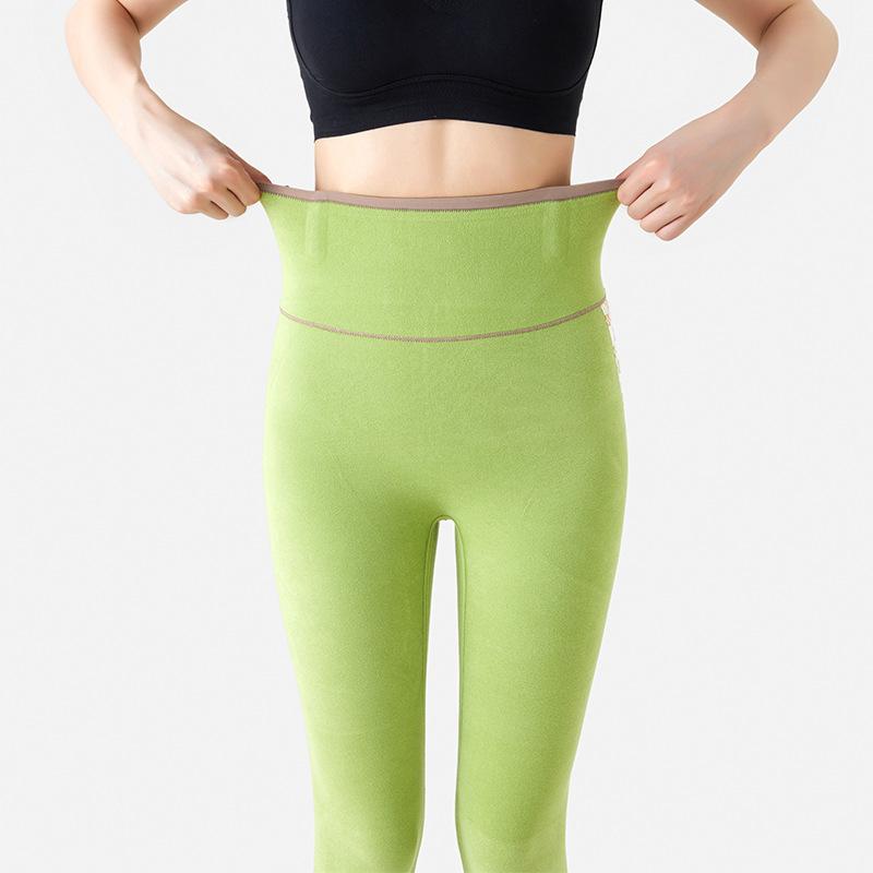 Autumn Winter Plus Velvet Shark Leggings Women Thick Warm Leggings High Waist Seamless Slim-Fit Thermal Pants