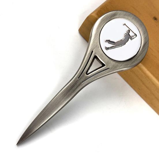 Divot Tool Ergonomic Design Golf Training Aids Single-tooth Golfing Pitch Repair Ball Marker