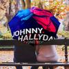 1pc Johnny Hallyday Pattern Umbrella Portable Folding Umbrella Iron Frame Hole Bone Structure Outdoor Home Umbrella