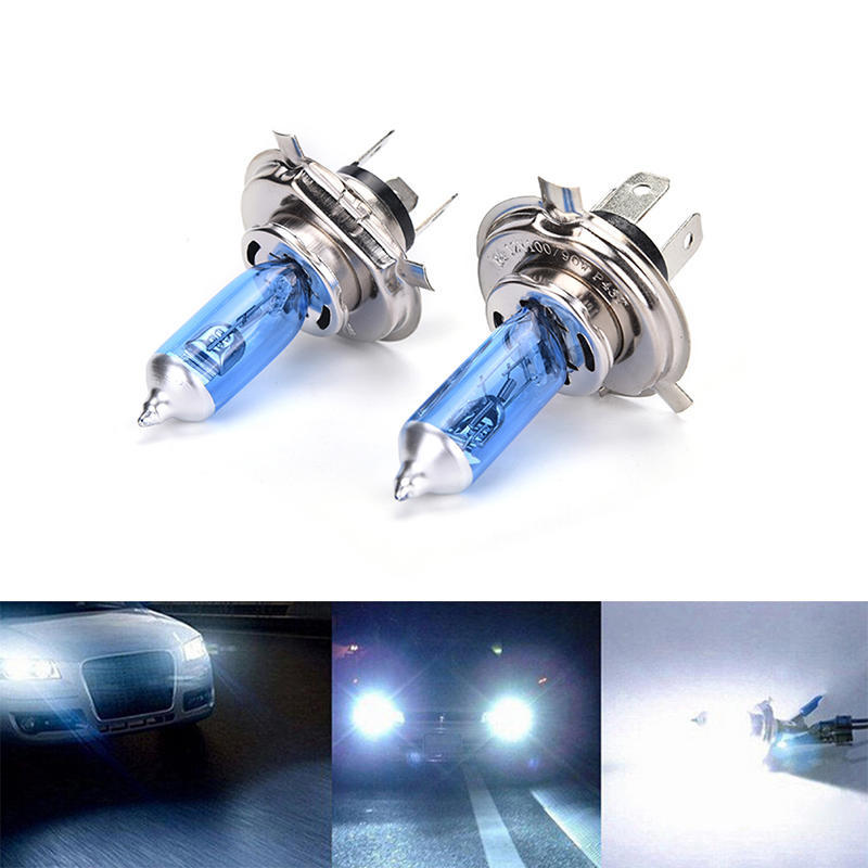 2 X Car Auto H4 Hid Xenon Super White Headlight 12V 100W Halogen Bulb Lamp Light