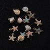 10pcs/Lot Alloy Ocean Starfish Charms Enamel Drip Oil Shell Pendants for Jewelry Making DIY Bracelet Necklace Craft Accessories
