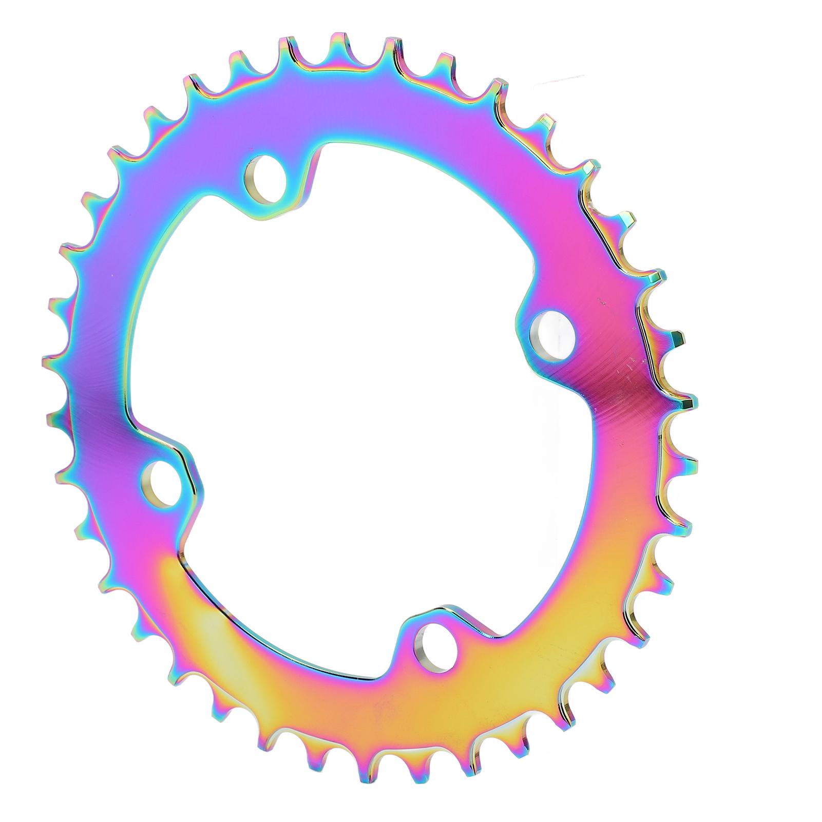 104 BCD Mountain Bicycle Narrow Wide Round Chainring Repair Colorful Single Chain Ring38T Round Chainring  104BCD