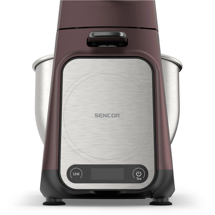Robot pâtissier multifonction Sencor STM 7632WP Gordon - Pétrin et hachoir à viande - Bol inox 5,5 L - Moteur 1500 W - Bordeaux
