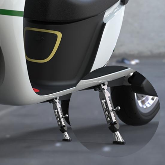 Béquille latérale réglable, fond antidérapant, Support de pied de stationnement latéral en alliage d'aluminium