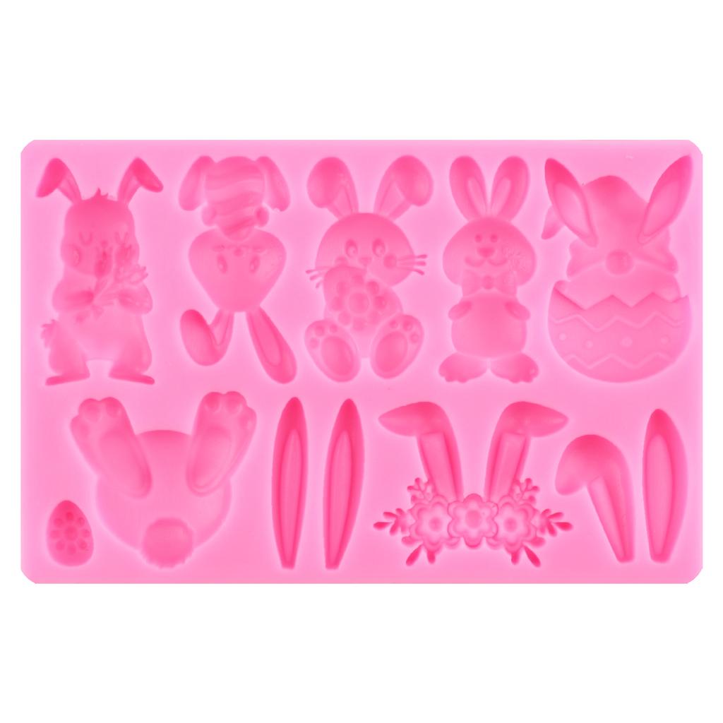 Velikonoční králík Mrkev Silikonové formy Bunny Fondant Forma na čokoládu Pomůcky na zdobení dortů Formy na mýdlo z polymerové hmoty Pryskyřice