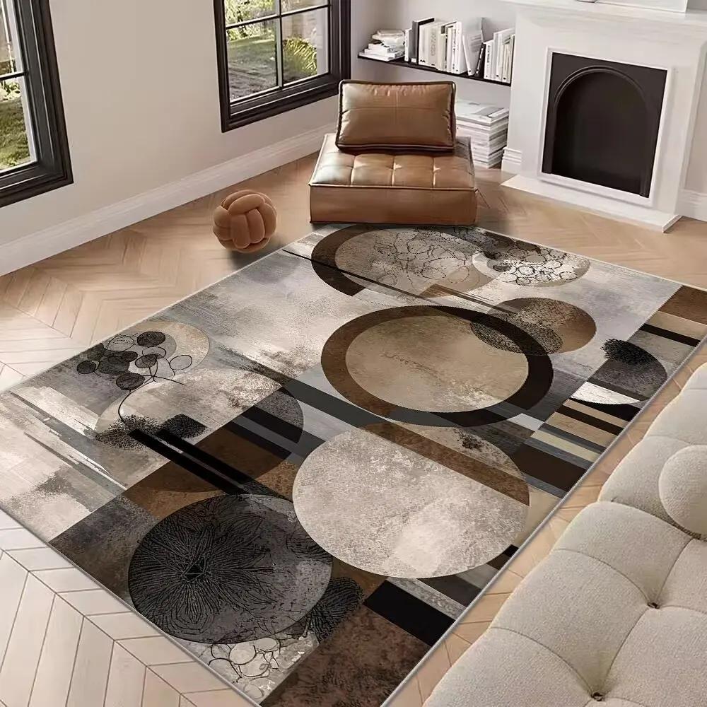 New Abstract Carpet for Living Room Premium Nordic Decoration Home Sofa Rugs Geometric Bedroom Bedside Soft Floor Mat Non-slip