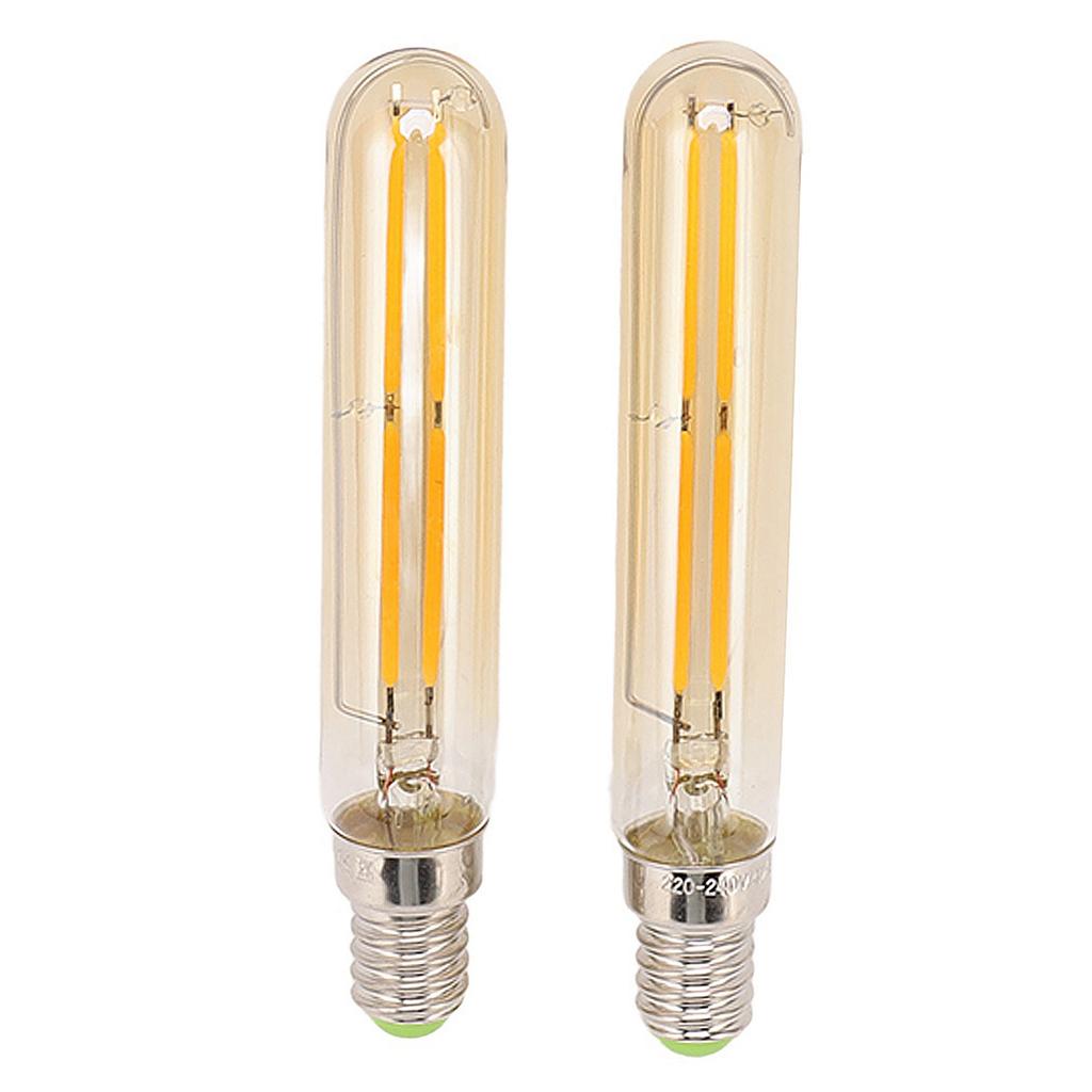 2Pcs LED Tube Bulb 4W E14 2300K Tubular Light Lamp Bulbs T20x120 220‑240V for Lighting