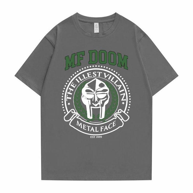 Rapper Mf Doom Madvillain The Illest Villain Metal Face Graphic Print T-shirt Male Casual Oversized Tshirt Men Hip Hop T Shirts