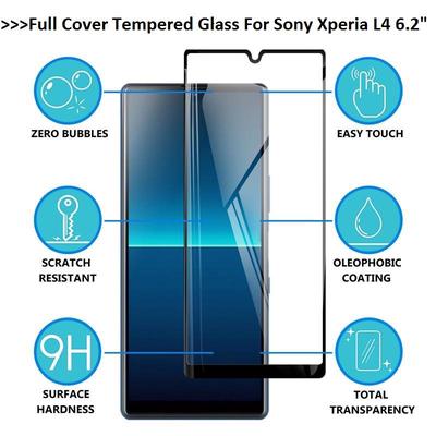 Pro Sony Xperia L4/Xpeira L3/Xperia 8/Xperia 5 II III Xperia 10 Plus 2.5D Full Cover Ochranná fólie z tvrzeného tvrzeného skla