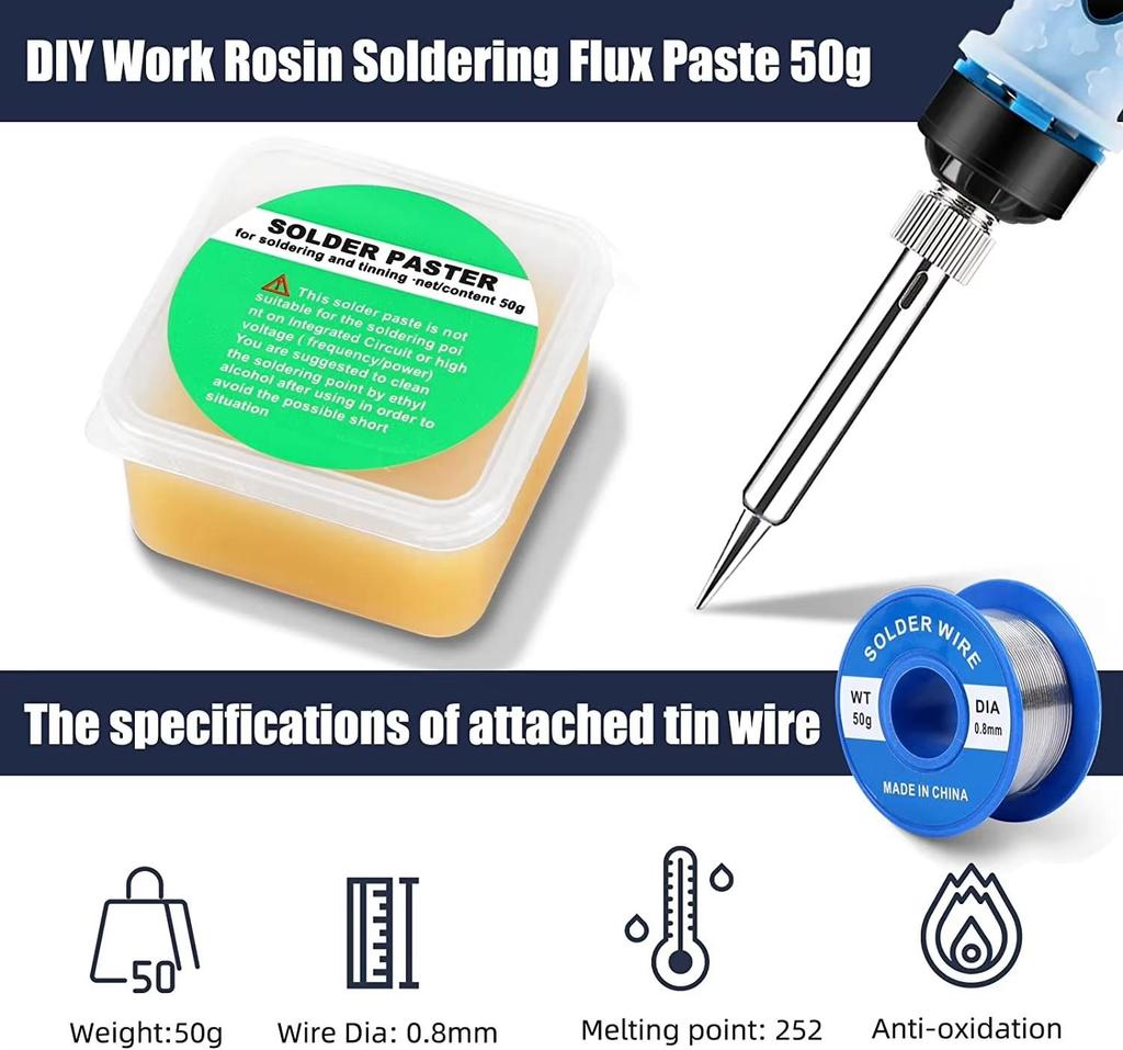 80W Digital LCD Elektrisches Lötkolben-Kit Set Temperatur Einstellbar 200 bis 450℃ Schweißwerkzeug Keramikheizelement Löten Nacharbeiten