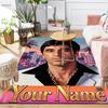Custom 1Pc Retro Miami Portrait Flannel Personalized Rug Non Slip Floor Mat Soft Carpet for Living  Bedroom Office Home Decor Gift