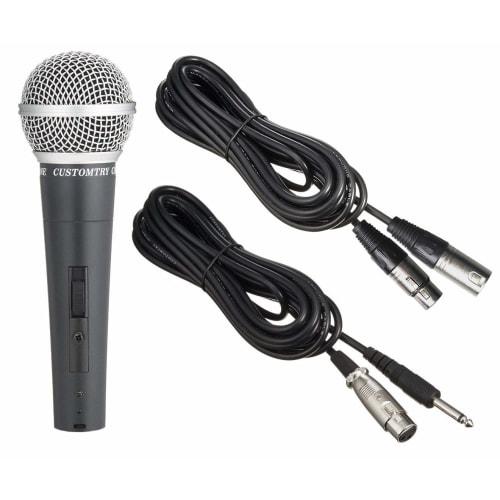 CUSTOMTRY Dynamic Microphone & KC Microphone Cable (XLR-XLR 5m) Set CM-2000 Black + TDXLR-05