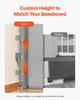 Retractable Baby Gate, Extends to 1450 mm Wide, 980 mm Tall, with Security Lock, Easy to Use, Walk Through Without Tripping, Mesh Dog Gate for Stairs,