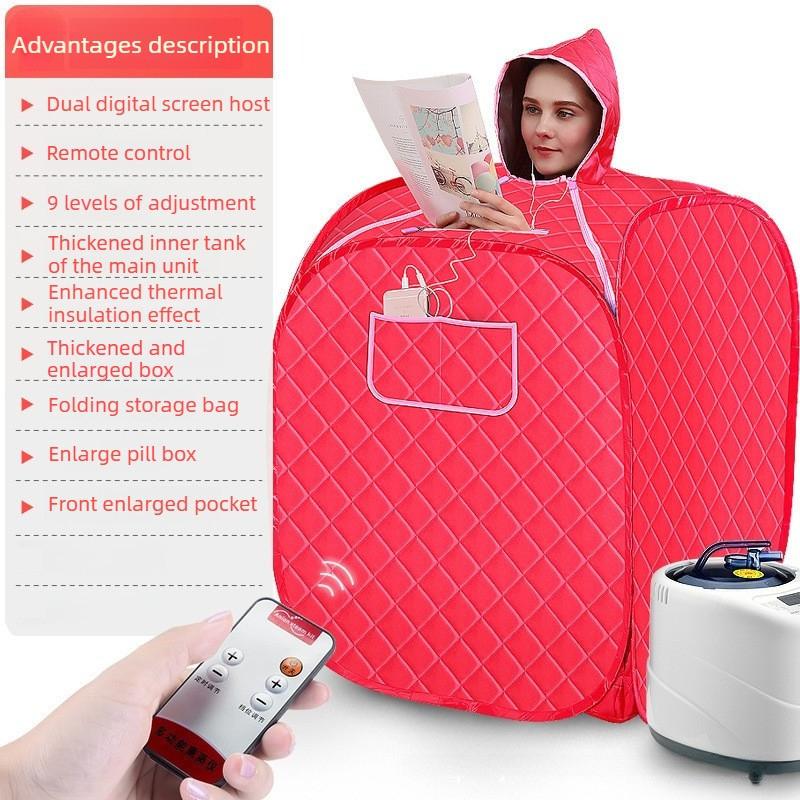 Home Sweat Steaming Box Whole Body Sweating Steaming Room Fumigation Instrument Steam Machine Folding Sauna Box Set