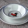 ZISIZ Retro Rooster Melamine Bowls (Set of 2)