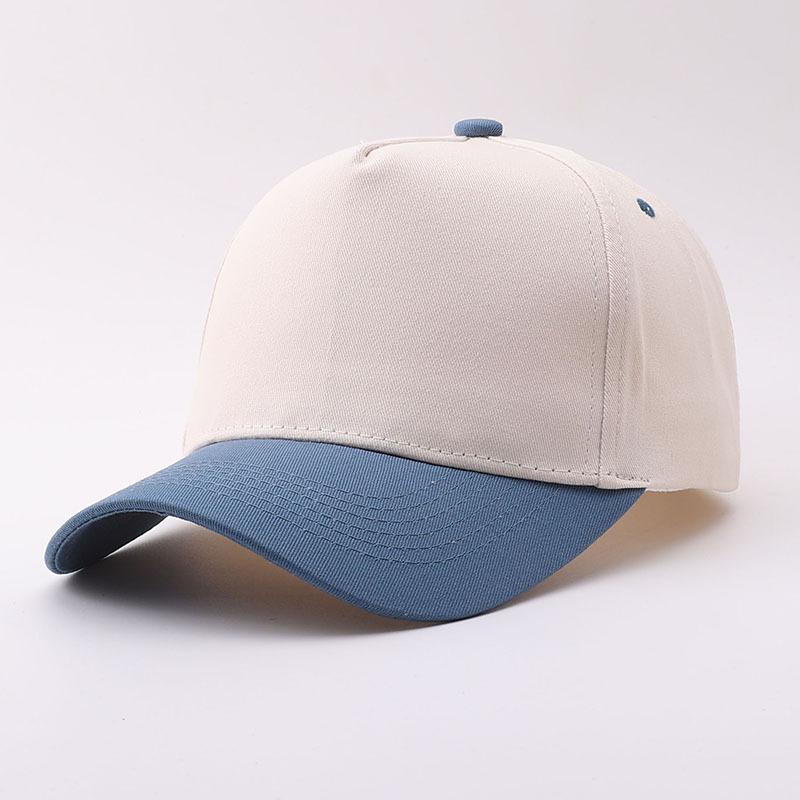 Kontrastfarbe Lichtplatte Amerikanische Baseballkappe Europäische und Amerikanische Mode Fünfteilige Kappe mit gebogenem Schirm Sonnenschutzkappe Lagerware