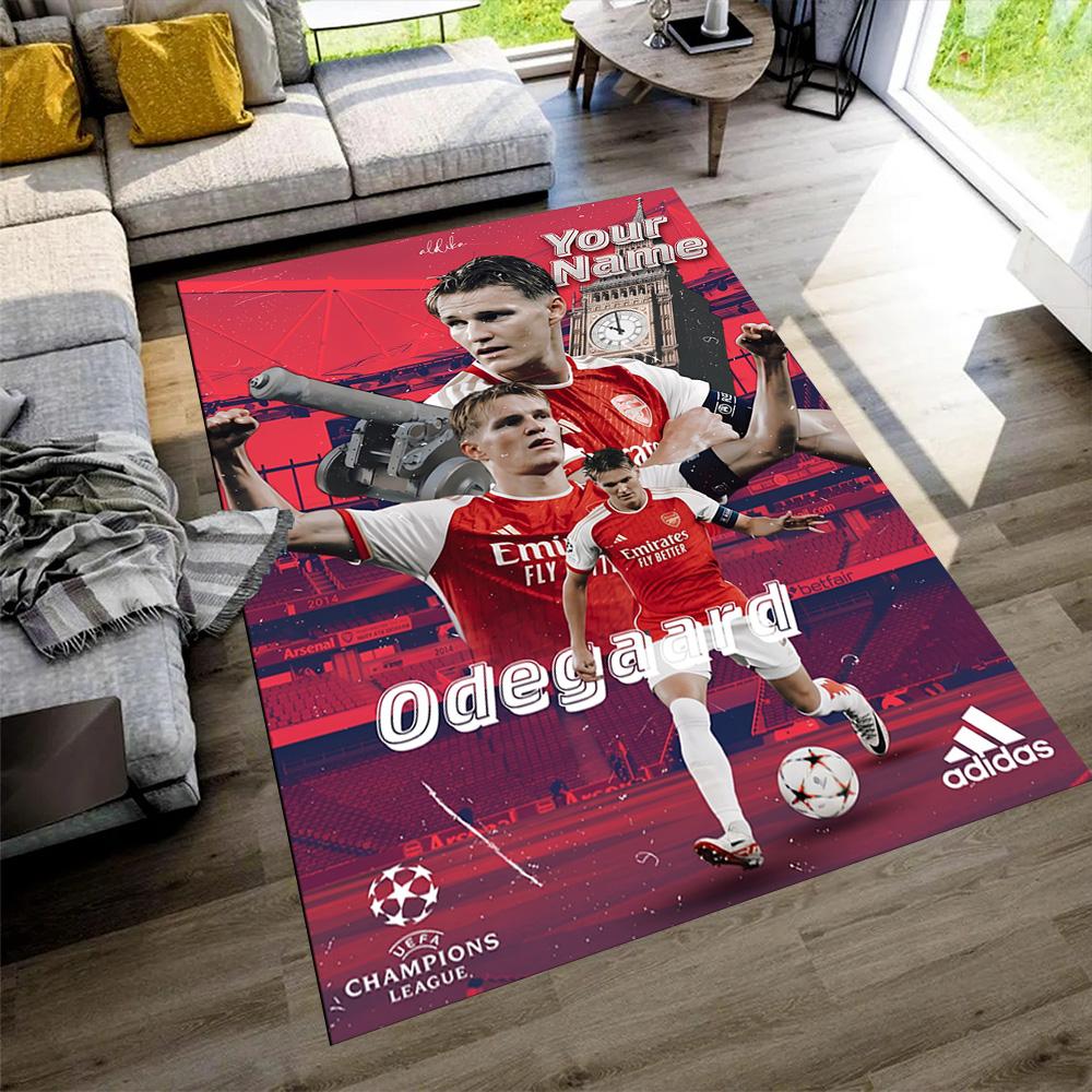 Arsenal Football Player Customizable Name Floor Mat Design for Study room Dormitory Foyer Outdoor Antislip Carpet Decorate Offices Spiritual Gift