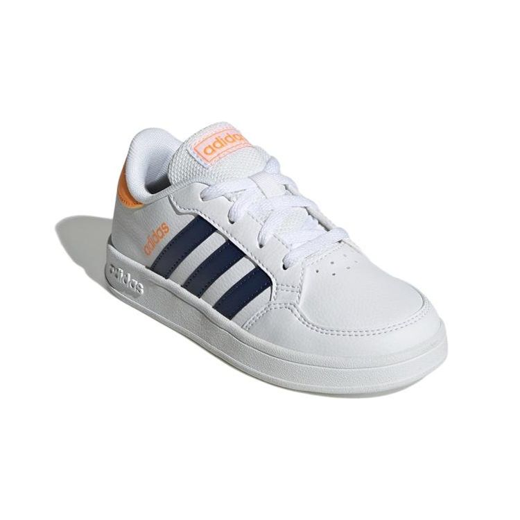 Adidas Breaknet Cloud White Dark Blue Flash Orange (TD) Kids Sneakers GW2889