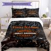 Motociclette Harley-Davidson Personalizza il tuo nome Set Biancheria da Letto Copripiumino Traspirante con Federe Decorazione per la Casa Regalo di Compleanno