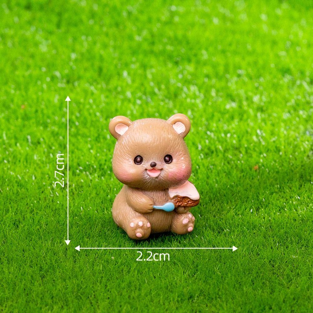 Kids Toy Miniature Cartoon Bear Figurines Crafts Bonsai Micro Landscape Furniture  Home Decoration