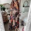 Spring Summer Bohemian V Neck Print Maternity Dress for Women, Casual Pregnant Dress for European American