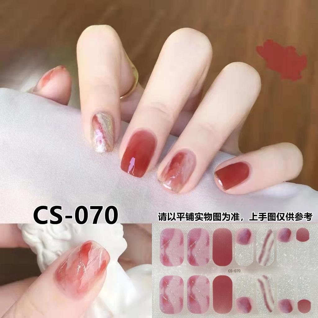 CS voděodolný a nepečlivý gelový lak na nehty film vše lepí Japonský a korejský větrný jarní a letní balicí papír na nehty balicí papír
