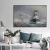 World of Warships Bismarck Savaş Gemisi Boyama Tuval Poster HD Baskılı Duvar Sanatı Resimleri Modern Oturma Odası Ev Dekorasyon