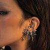 Exaggerated Black Spider Crystal Earring for Women Trendy Personality Dark Style Halloween Earrings Holiday Party Jewelry Gifts