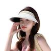 Summer sunscreen sunshade empty top hat Korean version versatile pearl hat women's vinyl big eaves headband sun hat