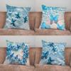 Blue Butterfly Ocean Wave Pillow Case Pillowcase Home Sofa Cushions Car Cushions Pillowcover Office Pillowshell Pillow