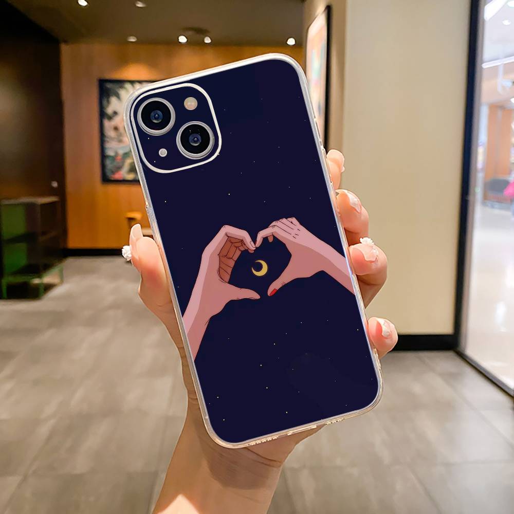 S-Sailor- Moon Phone Case For iPhone17,16,15,14,13,12,11 ,Pro Max,16/15/14 Plus Transparent Cover