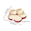 Plastic Kitchen Preparation Plate Reusable with Scoop Holder Dinner Plate 4 Compartment Durable Spoon Rest Dinnerware