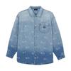MLB New York Yankees SS26 Floral Gradient Denim Long Sleeve Loose Cotton Shirt Unisex Shirts 3ADRM1061-50INS