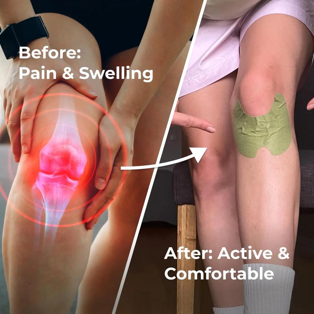 Mugwort Herbal Knee Patches, Warming Joint Care Plaster, Breathable Patch for Knee Shoulder Neck, Relieve Muscle & Joint Discomfort