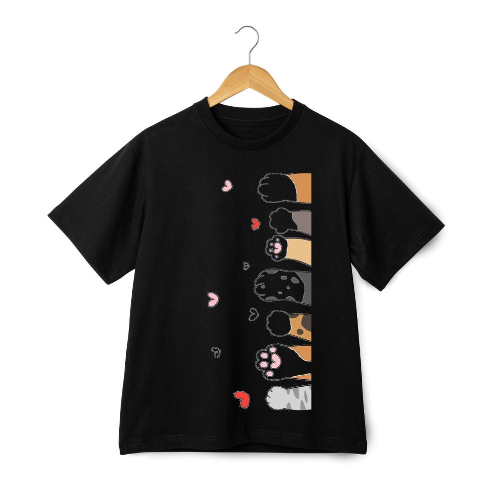 

Cute Paw Print T-Shirt - Unisex Dog Cat Cartoon Pet Lover Graphic Tee Streetwear XL