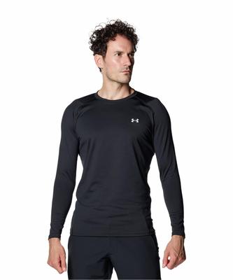 UA COLDGEAR Fitted Long Sleeve Crew Black Mod Gray XL