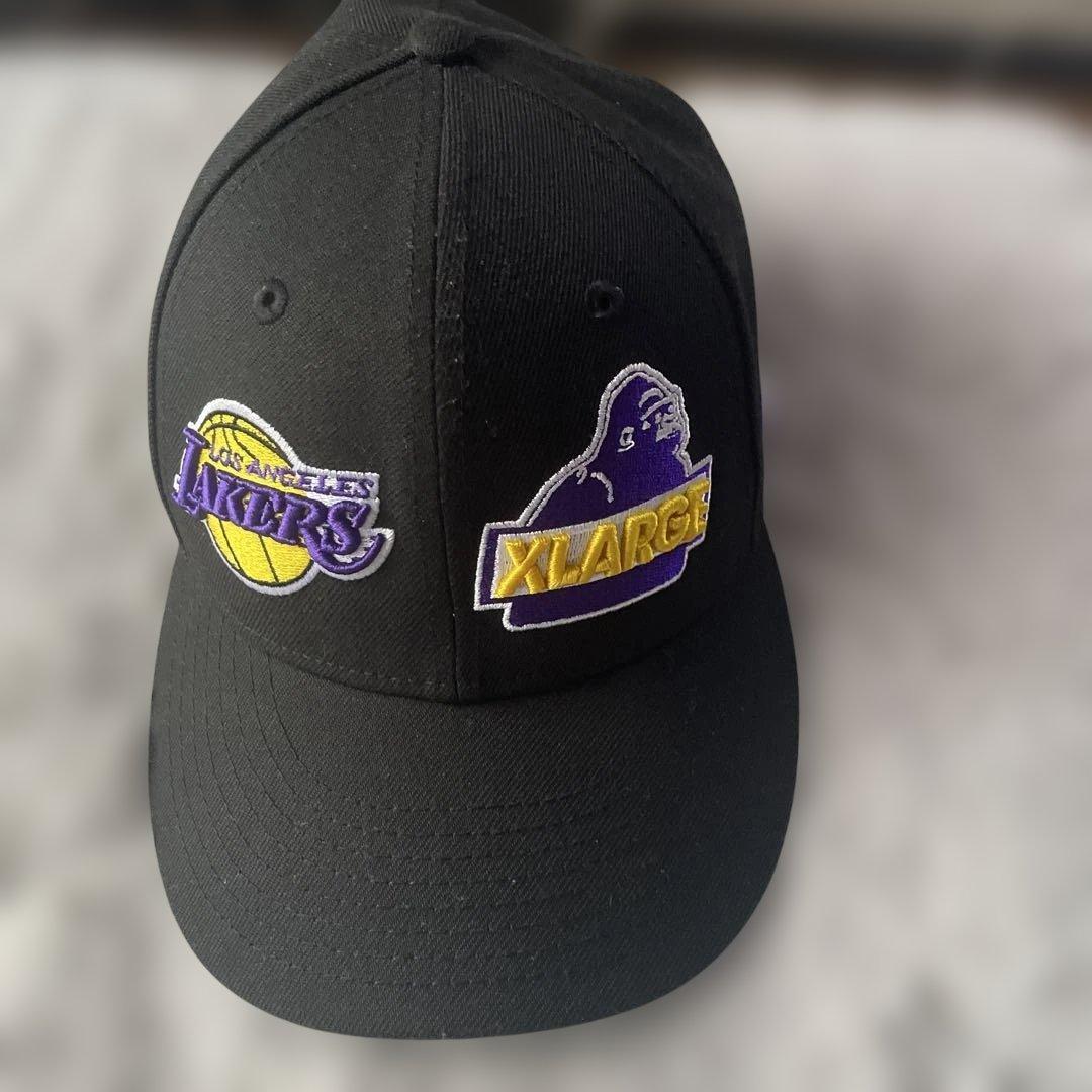 Used  Rare  XLARGE x New Era x NBA LAKERS CAP