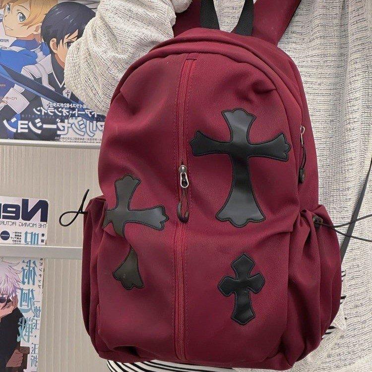 Schoolbag Korean version ins cartoon cross backpack female niche design subculture student schoolbag fashion personality backpack