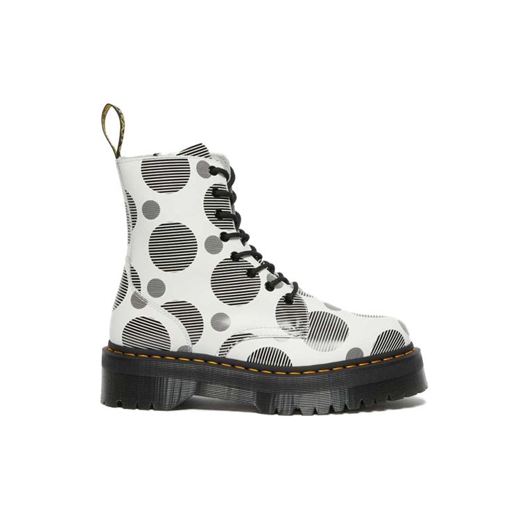 Dr. Martens Jadon Leather Comfortable Durable Mid-Calf Boots Unisex Boots White Black 26882101