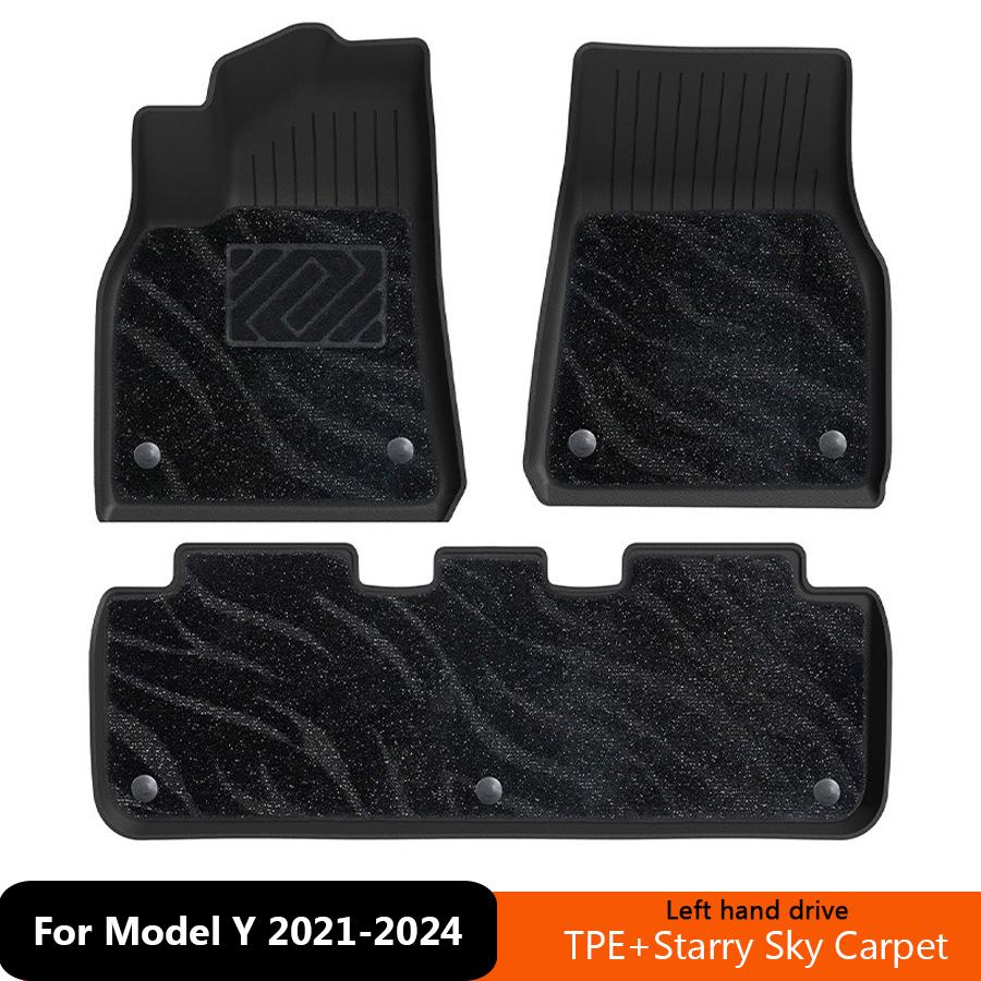 For Tesla Model YL NEW Model Y Juniper ,For Model 3 Highland 2025- 2026 TPE Car Floor Mats Waterproof Internal Accessories Mat