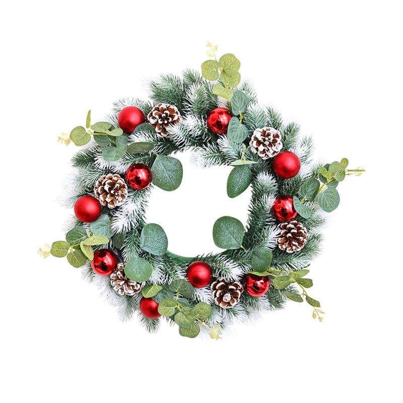 Door Wreath Realistic Eucalyptus Wreath Green Plant Decoration Artificial Christmas Wreath For Wall Front Door Window