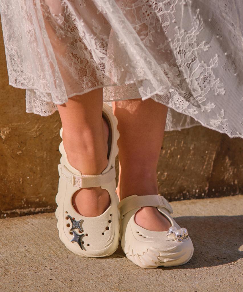Crocs Echo Mary Jane Clogs - Summit White / 211996-2Md
