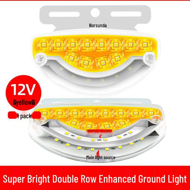 24V LED Truck Ground Light: High Brightness, Waterproof Side Marker, 12V Tire & Turn Signal Light